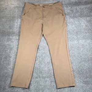 Mugsy Jeans Mens 38x32 Beige Belmonts Stretch Chino Pants Preppy Minimalist